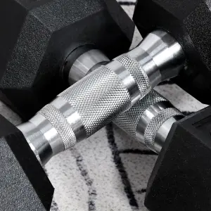 HOMCOM Hexagonal Dumbbells Kit Weight Lifting Exercise for Home Fitness 2x6kg