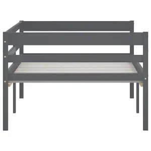 Berkfield Bed Frame Dark Grey Solid Pinewood 90x200 cm