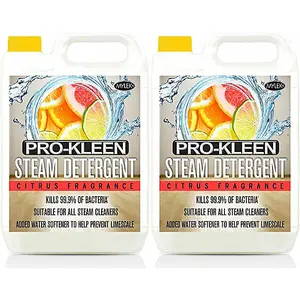 Pro-Kleen Steam Mop Detergent - Citrus Fragrance, High Concentrate Cleaning Solution with Built in Water Softener