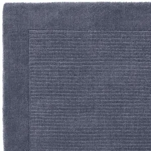 York Navy Blue Colour Plain Wool Tufted Rug Rug 120x170cm for the