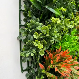 Greenplants premium artificial green plant living wall panel 1m x 1m - Lush Tuscany