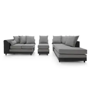 Dylan Large Corner Sofa Right Facing in Cool Grey