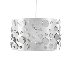 Luminosa Ricky Cylindrical Pendant Ceiling Light, White