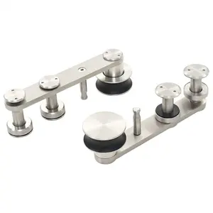 Berkfield Sliding Door Hardware Kit 183 cm Stainless Steel Silver