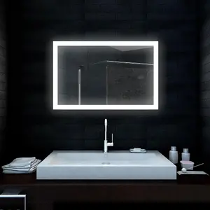 Enigma LED Illuminated Bathroom Mirror with Demister (H)650mm (W)800mm