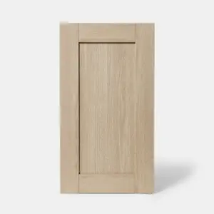 GoodHome Alpinia Matt oak light oak effect Shaker Highline Cabinet door (W)450mm (H)715mm (T)18mm