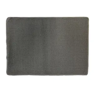 Flooring Grey Plain Door mat, 90cm x 66cm