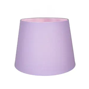 Traditional Linen Fabric Drum Shade for Pendant & Lampshade Lilac / 19cm H x 30cm W x 30cm D