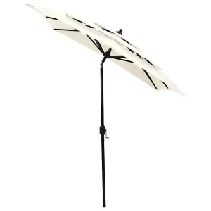 Berkfield 3-Tier Parasol with Aluminium Pole Sand 2x2 m