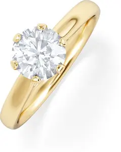 1 Carat Diamond Engagement Ring High Set Chloe Lab Fvs1 18K Gold