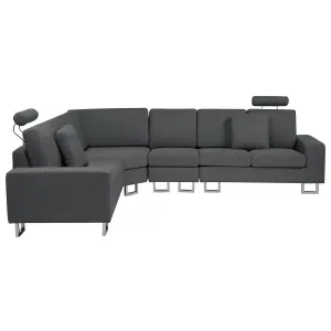 Right-Hand Corner Sofa STOCKHOLM Dark Grey Fabric Right Hand