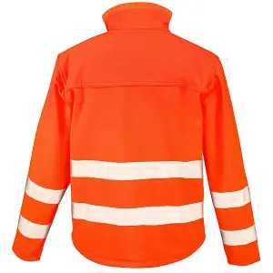 Result Core Mens High-Visibility Winter Blouson Softshell Jacket (Water Resistant & Windproof)