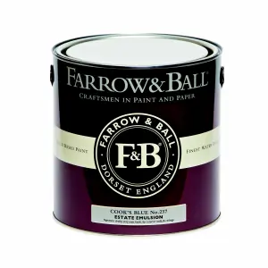 Farrow & Ball Estate Cook's blue No.237 Matt Emulsion paint, 2.5L