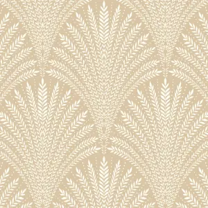 Hoopla Walls Gold Leaf Fan Gold Smooth Matt Wallpaper