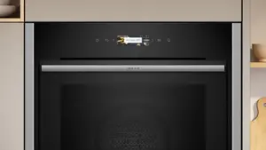 NEFF B54CR71N0B Built-in Pyrolytic Single Multi-function pyrolytic Oven - Black & stainess steel