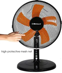 Belaco 12" Desk Fan - Black / Orange