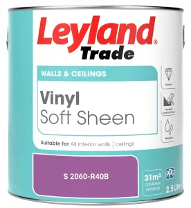 Leyland Trade Vinyl Soft Sheen Walls & Ceilings Emulsion Paint (S 2060-R40B) - 2.5L