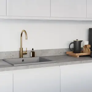 GoodHome Berberis Matt Grey Granite effect Laminate Kitchen Upstand (L)3000mm