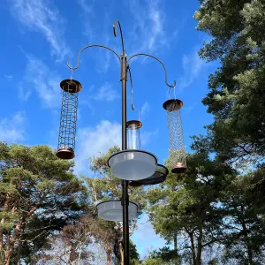 Deluxe Metal Bird Feeding Station With Four Large Feeders