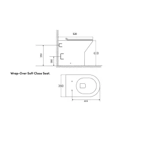 Bubly Bathrooms™ Furniture Set Vanity Unit Basin Sink 500mm Back to Wall Toilet WC with Cistern Round Matt Black Plate Tap & Waste