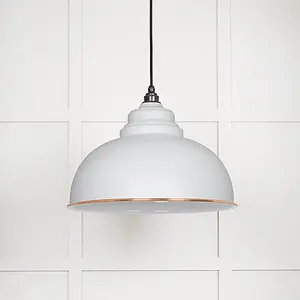 White Gloss Harborne Pendant in Flock