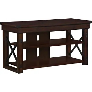 Dorel Espresso Wildwood TV Stand Wooden Veneer Table Furniture Shelves Up To 50"