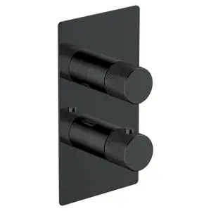 RAK Amalfi Thermostatic Single Outlet Concealed Shower Valve - Matt Black