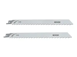 Premium IRWIN Sabre Saw Blades for Efficient Wood Cutting - 2 Pack, 228mm Length