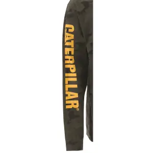 Caterpillar - Trademark Banner Long Sleeve T-Shirt - Green - Tee Shirt - L