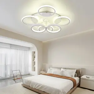 Cashon 63cm 7 - Blade Dimmable LED Ceiling Fan with Remote Control and APP White