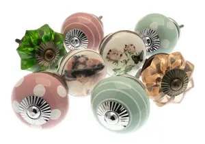 MangoTreeKnobs - Mixed Set of 8 Drawer Knobs Cupboard Knobs Pulls Antique Vintage Style Design (MG-323)