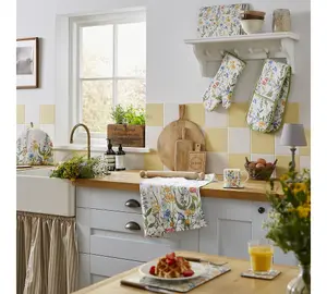 Cottage Garden Floral PVC/Oil cloth Apron