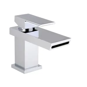 Nes Home Saturn Waterfall Tap Set - Basin Mono & Bath Filler Mixer