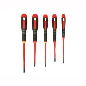 Bahco BE-9881SL-XE XMAS ERGO Slim VDE Insulated Screwdriver x5 Pc Set BE-9881SL