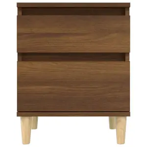 Berkfield Bedside Cabinet Brown Oak 40x35x50 cm