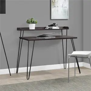 Haven Retro Desk with Riser in Espresso Colour