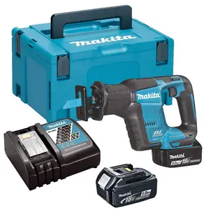 Makita DJR188RTJ 18v LXT Brushless Compact Reciprocating Saw - 2 x 5.0ah Battery