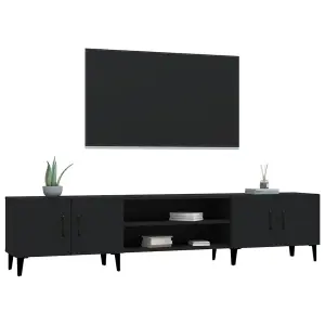 Berkfield TV Cabinet Black 180x31.5x40 cm Engineered Wood