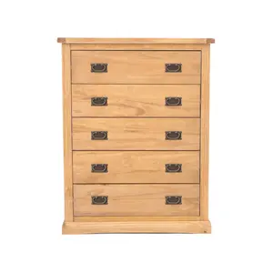 Lucca 5 Drawer Chest of Drawers Bras Drop Handle