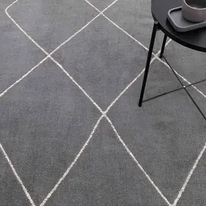 Black Geometric Modern Easy to Clean Abstract Rug for Living Room Dining Room & Bedroom-200cm X 290cm