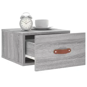 Berkfield Wall-mounted Bedside Cabinets 2 pcs Grey Sonoma 35x35x20 cm