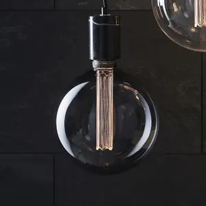 LED Filament Lamp Bulb Smoked Glass 2.8W LED E27 Warm White Globe Bulb