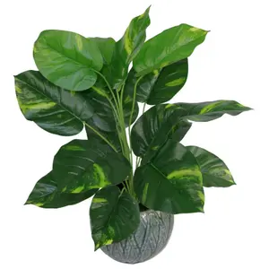 60cm Leaf Design UK Realistic Large Artificial Foliage Plant with Pot