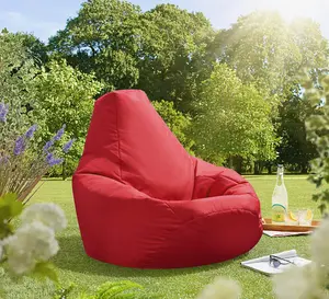 Adult Highback Beanbag for Indoors or Outdoors Ready Filled Bean bags - Red