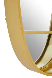 Interiors by Premier Avento Gold Oval Wall Mirror