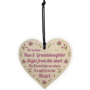 Red Ocean Nan Gifts From Granddaughter Wood Heart Gifts For Mothers Day Birthday Christmas