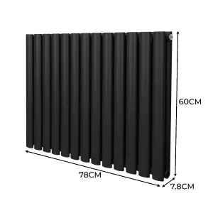 Oval Radiator - 600 x 780mm - Black