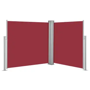 Berkfield Retractable Side Awning Red 120x600 cm