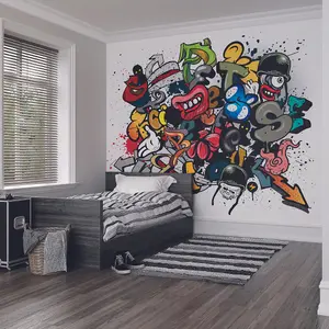 Origin Murals Paint Graffiti Matt Smooth Paste the Wall Wall Mural 350cm wide x 280cm high