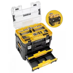 Dewalt DWST1-70702 TStak Combo II + IV Tool Storage Box 2 Drawers + 85 Piece Set